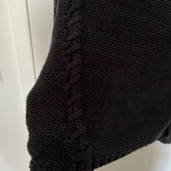 Francesca’s Collections Harper Heritage Black Braided Sweater - Picture 6 of 6